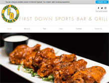 Tablet Screenshot of firstdownsportsbar.com